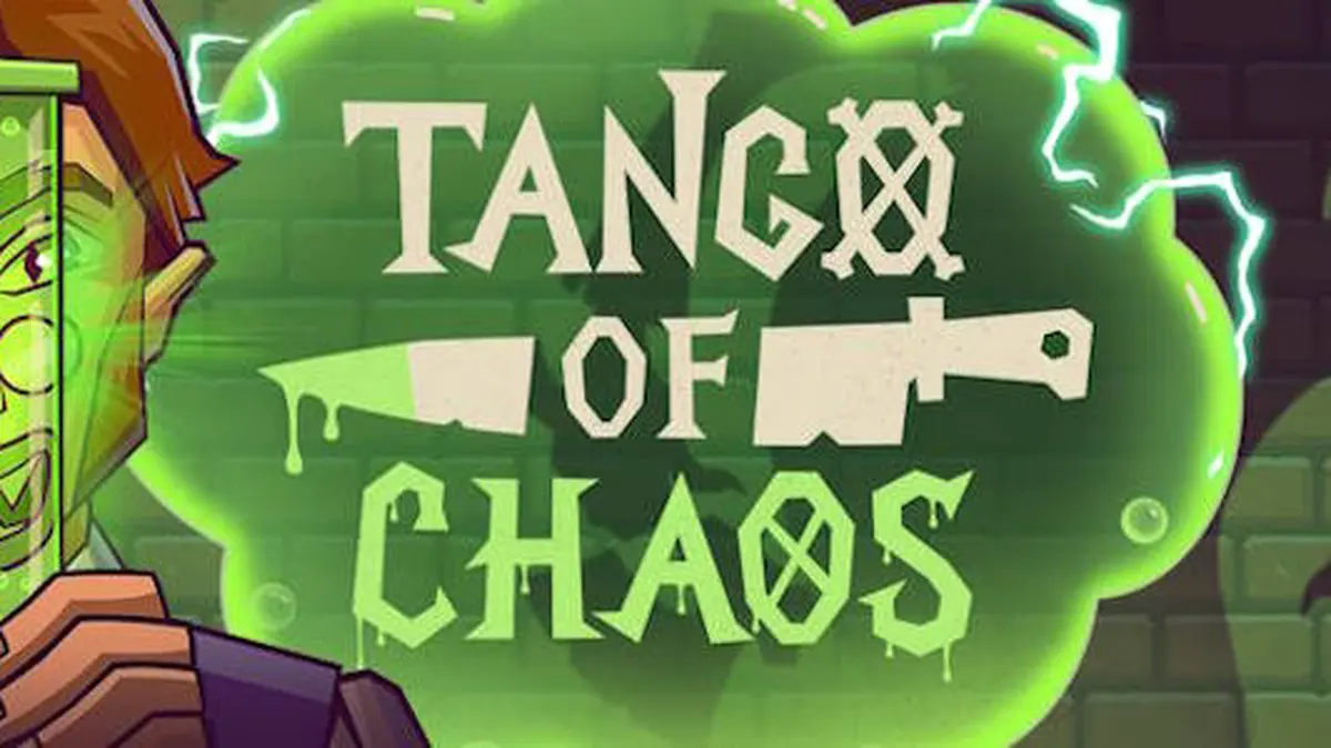 Tampilan visual slot Tango of Chaos dengan elemen laboratorium